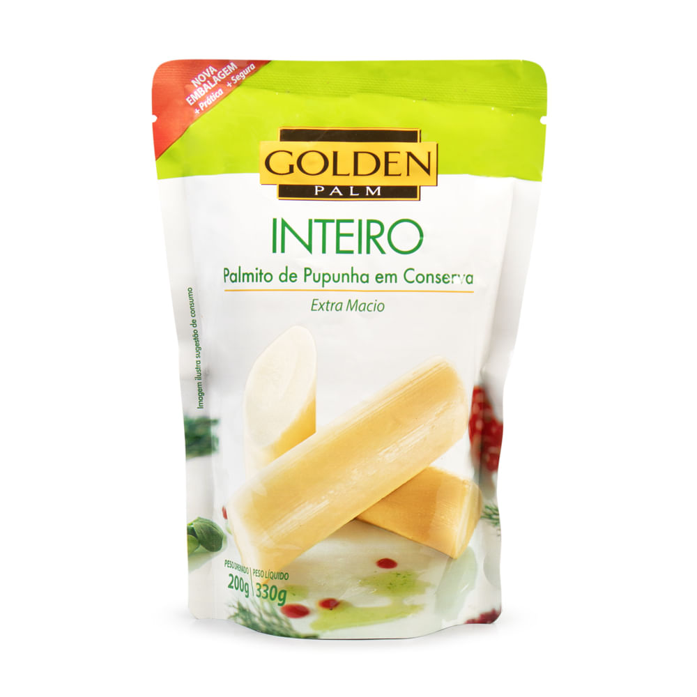 Palmito de Pupunha Inteiro Golden Palm 200g - Zona Sul