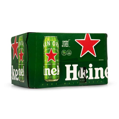 Pack Cerveja Heineken Lata com 12 unidades 473ml cada
