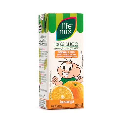 Suco Laranja Turma da Mônica Life Mix Caixa 200ml