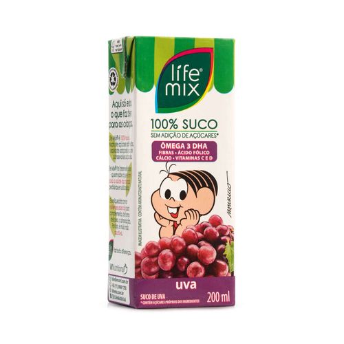 Suco Uva Turma da Mônica Life Mix Caixa 200ml