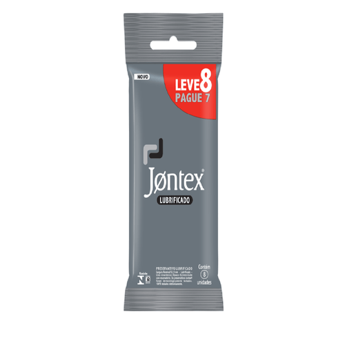 Preservativo Masculino Lubrificado Jontex Leve 8 Pague 6 Unidades