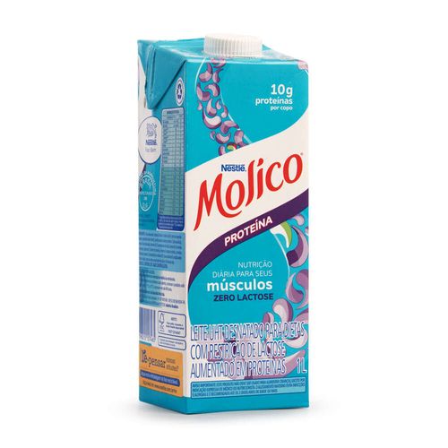 Leite Longa Vida Desnatado Zero Lactose Molico Proteína Tetra Pak 1L