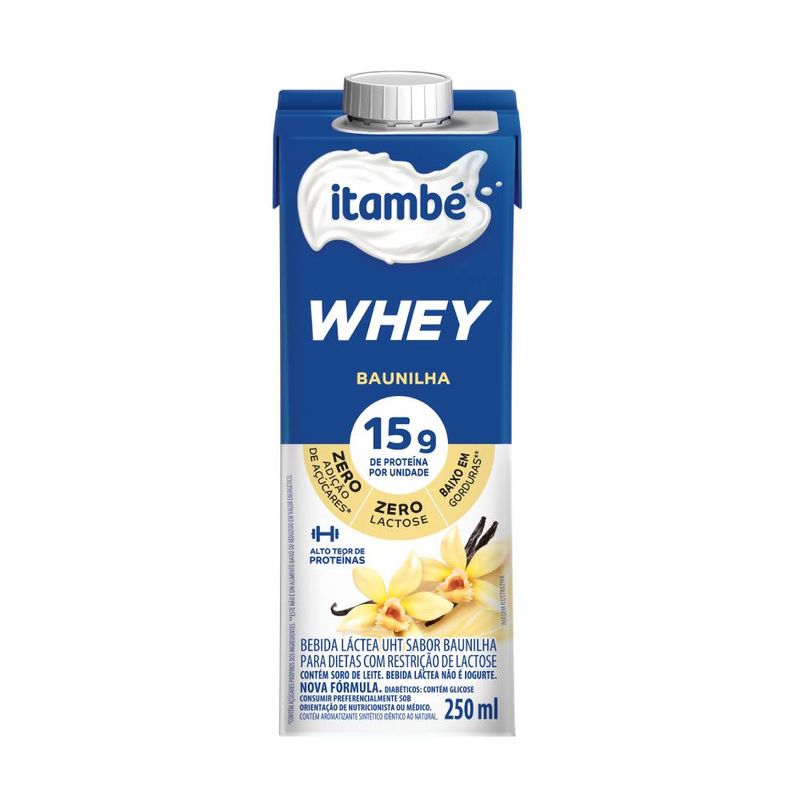 Bebida Láctea Itambé Whey 15g Proteína Baunilha 250ml