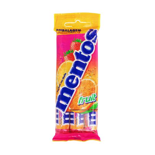 Bala Mentos Frutas com 3 Unidades 114 g