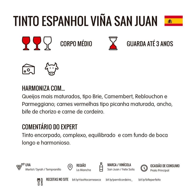 Vinho-Tinto-Espanhol-Viña-San-Juan-Garrafa-750ml