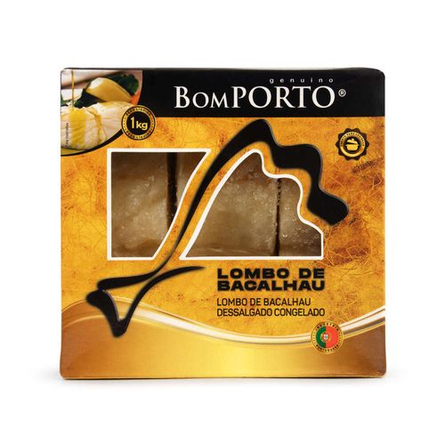 Lombo De Bacalhau Dessalgado Congelado Bom Porto Caixa 1Kg