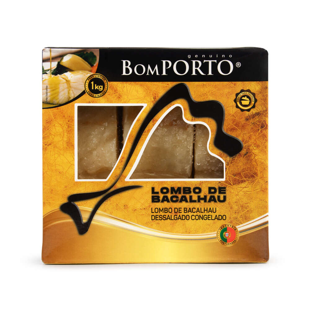 Lombo De Bacalhau Dessalgado Congelado Bom Porto Caixa 1Kg Zona Sul