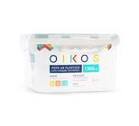 Pote Plástico Transparente Quadrado 1,3L Oikos