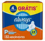 Absorvente com Abas Seca Always Pequeno Pacote 32 Unidades