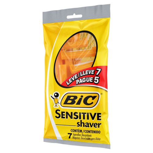 Aparelho Descartável para Barbear Bic Sensitive Leve 7 Pague 5 Unidades