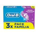 Pack Creme Dental Menta Suave Oral-B Escudo Antiaçúcar Caixa 3 Unidades 70g Cada Família