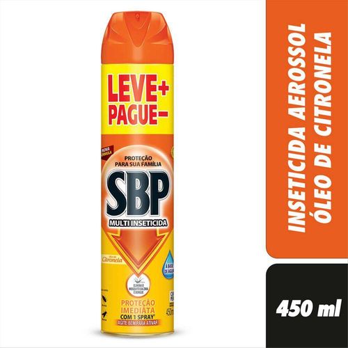 SBP Multi Inseticida Aerossol Óleo de Citronela 450ml Leve+ Pague-