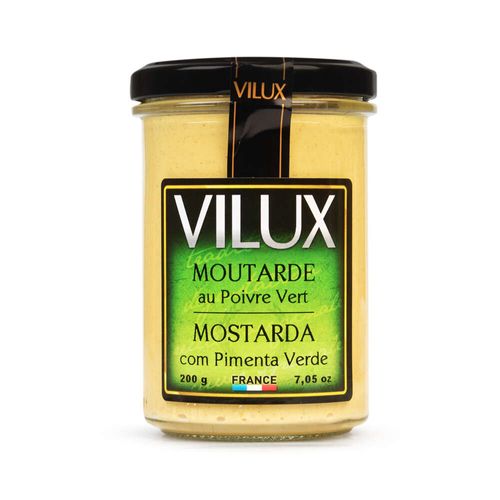 Mostarda Francesa com Pimenta Verde Vilux Vidro 200g