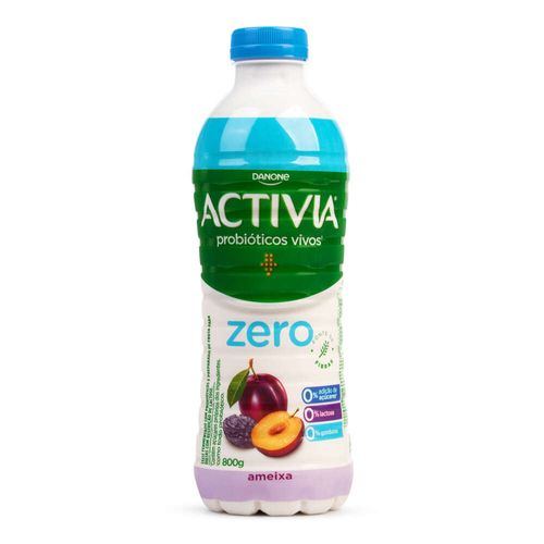 Leite Fermentado Desnatado Ameixa Zero Lactose Activia Zero Garrafa 800g