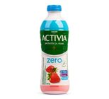 Leite Fermentado Desnatado Morango Zero Lactose Activia Zero Garrafa 800g