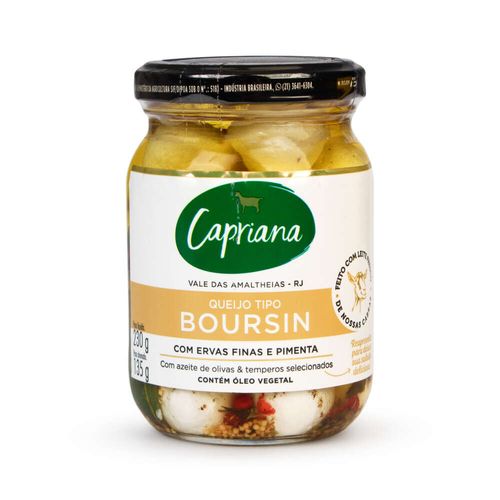 Queijo de Cabra Tipo Boursin Capriana com Ervas Finas e Pimenta 135g