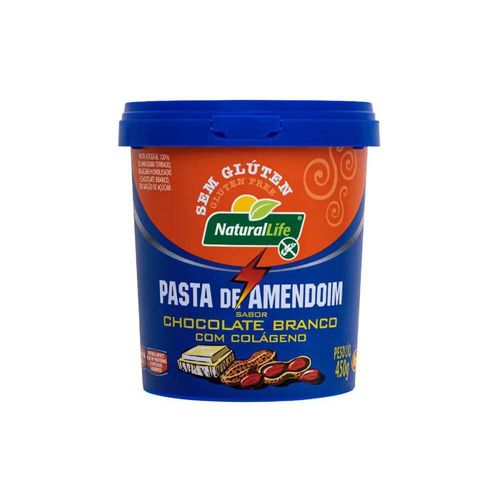 Pasta de Amendoim Chocolate Branco Natural Life 450g