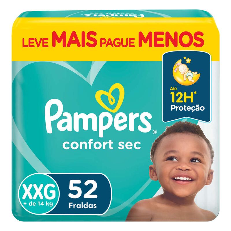 Fralda-Descartavel-Infantil-Pampers-Confort-Sec-XXG-Pacote-52-Unidades-Leve-Mais-Pague-Menos