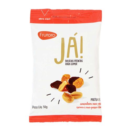 Mix De Amendoim Com Uvas Passas Já Pacote 50g