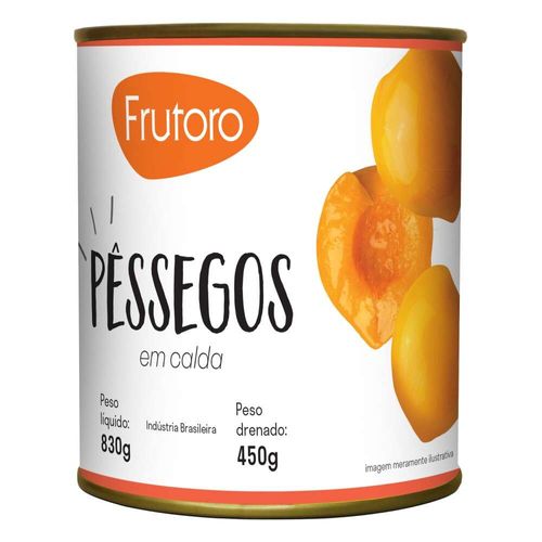 Pêssego em Calda Frutoro Lata 450g