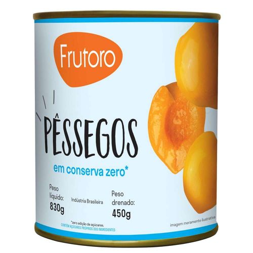 Pêssego em Calda Zero Açúcar Lata 450g