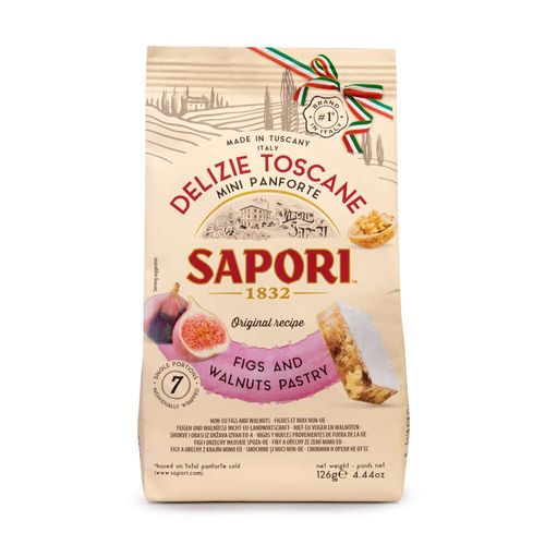 Mini Panforte Italiano Sapori Figo E Nozes 126g
