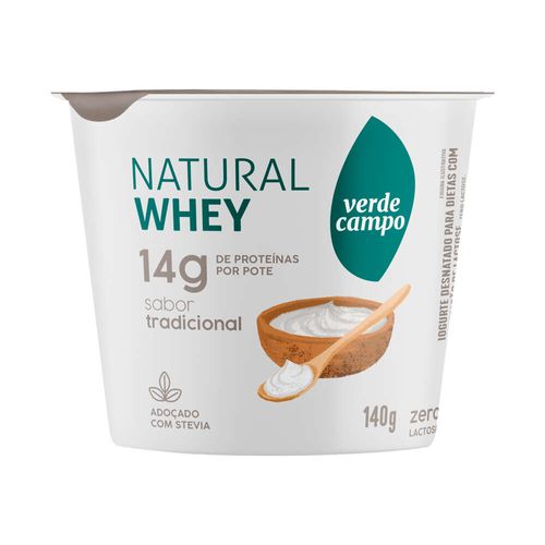 Iogurte Proteico Tradicional Verde Campo Natural Whey 14g 140g