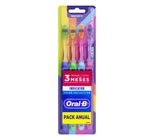 Escova Dental Macia Oral-B Indicator Color Collection 4 Unidades