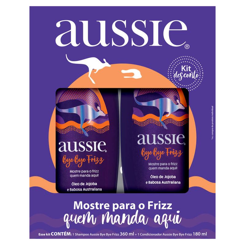 Kit-Shampoo-360ml---Condicionador-180ml-Aussie-Bye-Bye-Frizz
