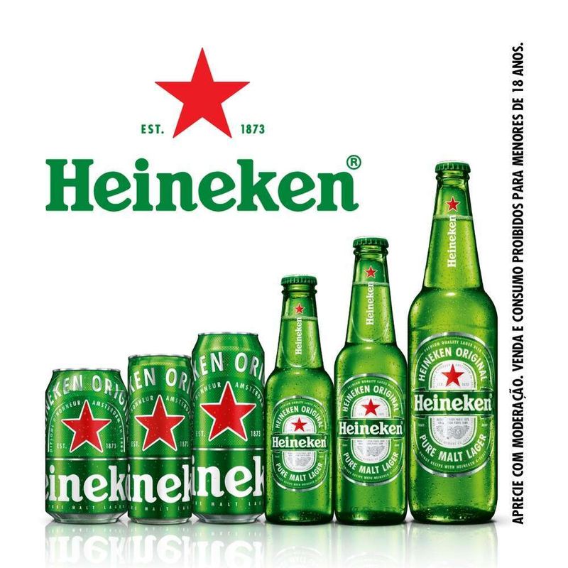 Cerveja Heineken Puro Malte Lager Long Neck 330ml Zona Sul