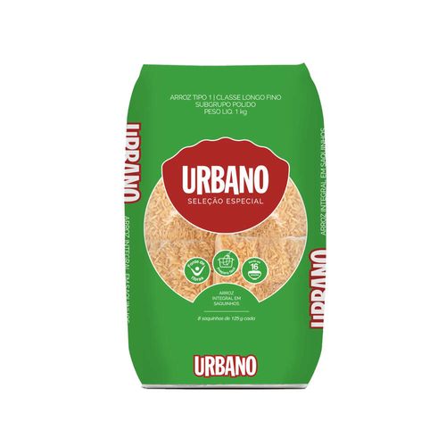 Arroz Integral Urbano 8 Saquinhos 1kg