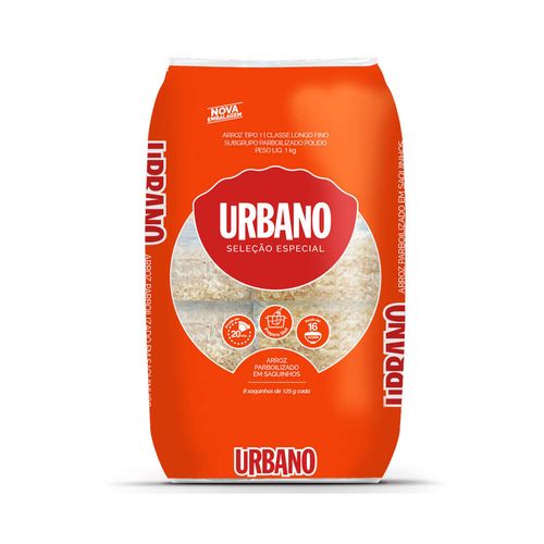 Arroz Parboilizado Urbano 8 Saquinhos 1kg