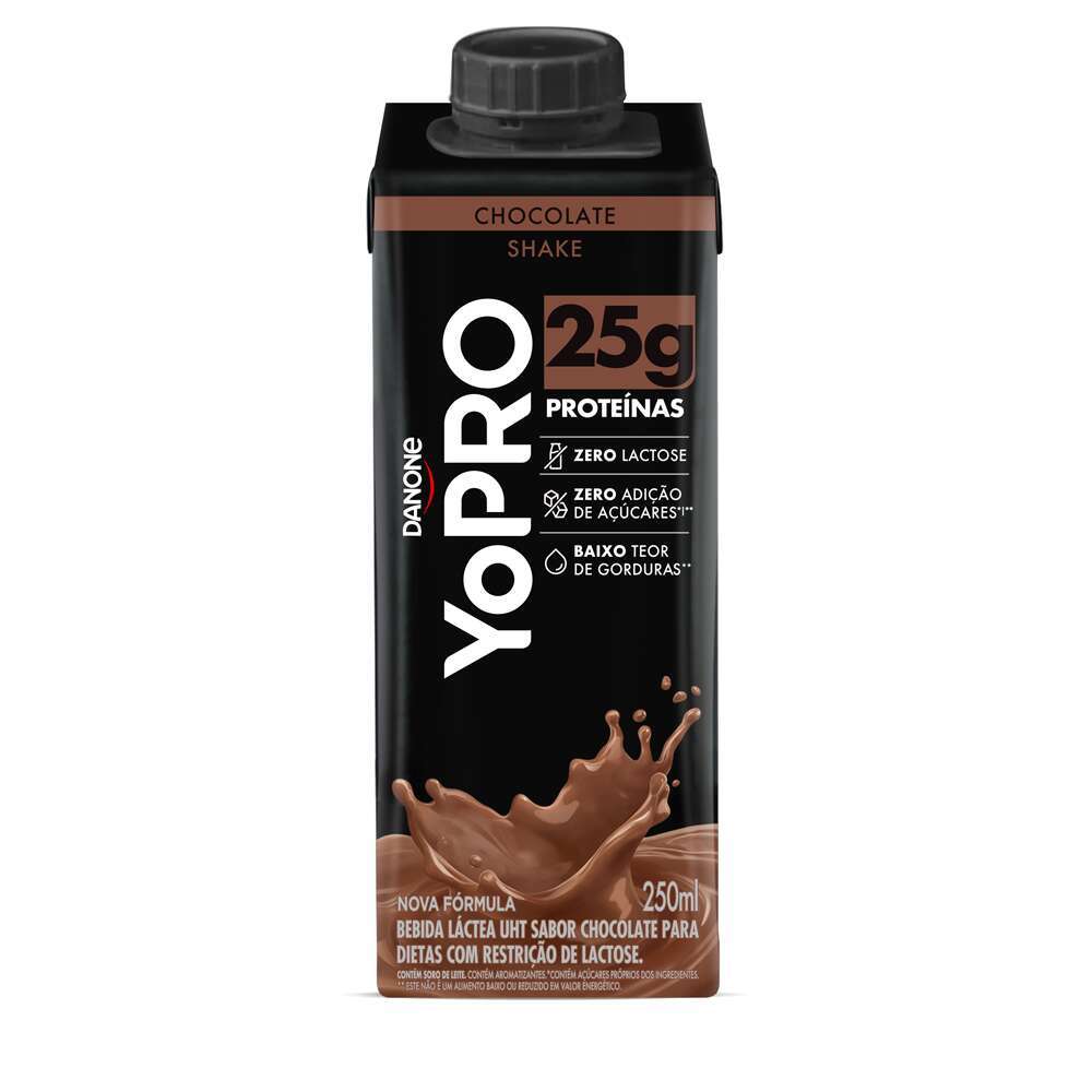Bebida Láctea Gelada Zero Lactose YoPRO Chocolate 25g de Proteína 250mL