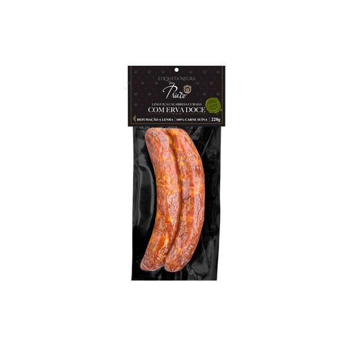 Linguiça Calabresa Defumada Erva Doce Etiqueta Negra 220g