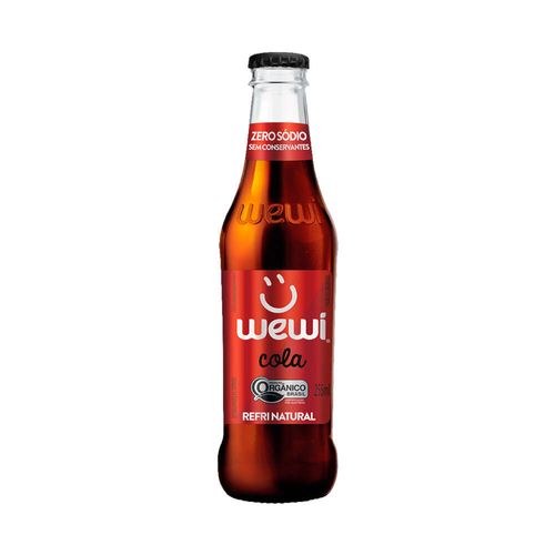 Refrigerante Orgânico Cola Zero Sódio Wewi Garrafa 255ml