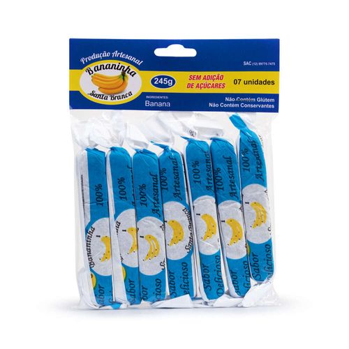 Bananinha Santa Branca Zero Açúcar 7 unidades 245g
