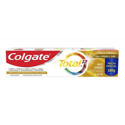 Creme Dental Colgate 12 Antitártaro 180g