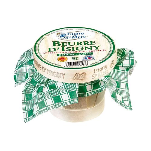 Manteiga Francesa com Sal Isigny Ste Mère Pote de Palha 250g