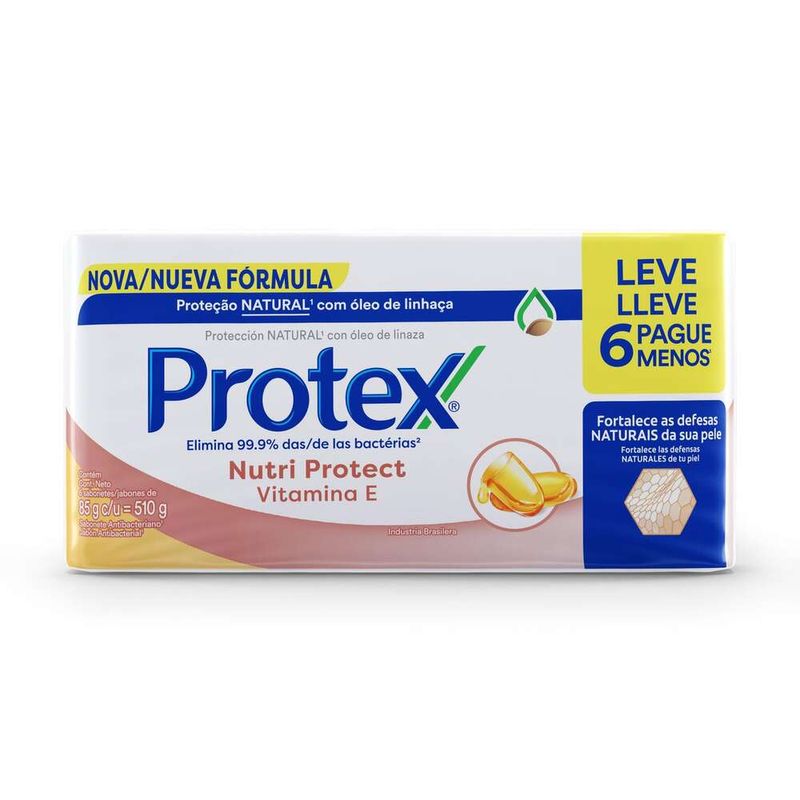 Pack-Sabonete-Barra-Antibacteriano-Protex-Vitamina-510g-Leve-6-Pague-5-Unidades