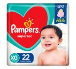 Fralda Descartável Infantil Pampers Supersec XG Pacote 22 Unidades