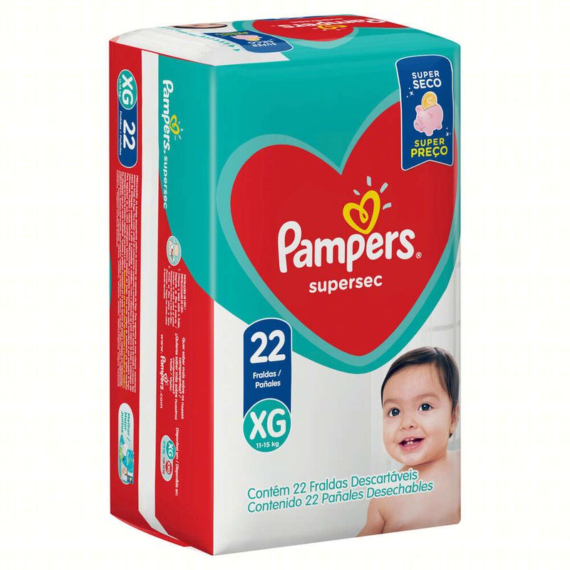 Fralda-Descartavel-Infantil-Pampers-Supersec-XG-Pacote-22-Unidades