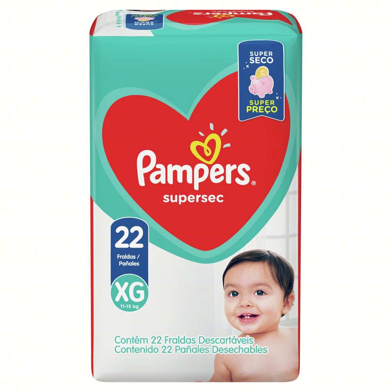 Fralda-Descartavel-Infantil-Pampers-Supersec-XG-Pacote-22-Unidades