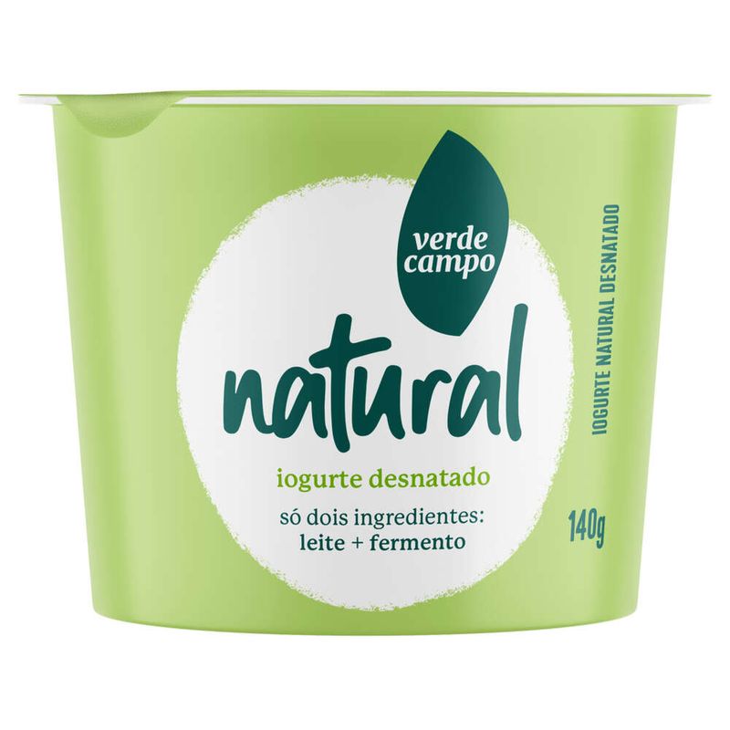 Iogurte-Desnatado-Natural-Verde-Campo-Pote-140g