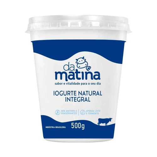 Iogurte Natural Integral Da Matina Pote 500g
