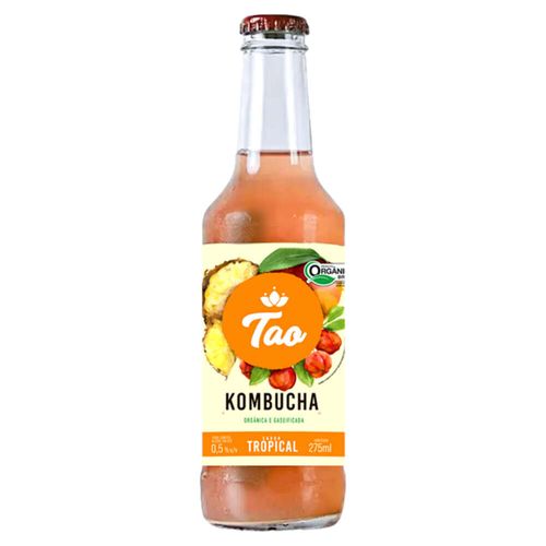 Kombucha Orgânica Tropical Tao Basic Garrafa 275ml