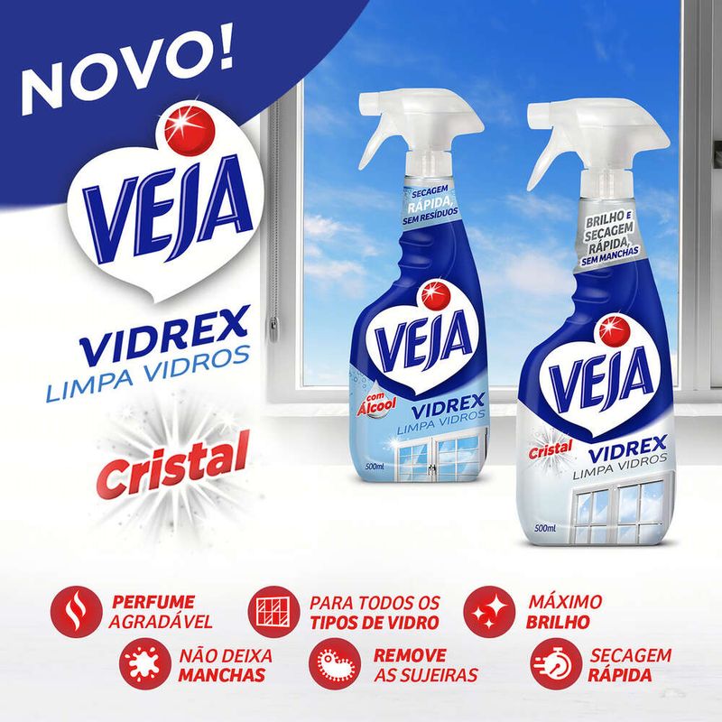 Limpa-Vidro-Liquido-Tradicional-Veja-Vidrex-Squeeze-500ml-Gratis-20--de-Desconto