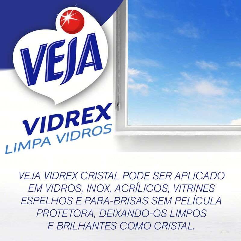Limpa-Vidro-Liquido-Tradicional-Veja-Vidrex-Squeeze-500ml-Gratis-20--de-Desconto