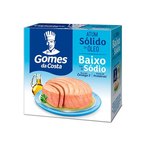 Atum Sólido em Óleo Baixo Teor de Sódio Gomes da Costa 170g