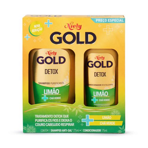 Shampoo e Condicionador Niely Gold Detox