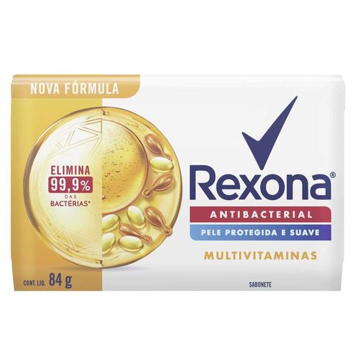 Sabonete Barra Antibacterial Multivitaminas Rexona 84g